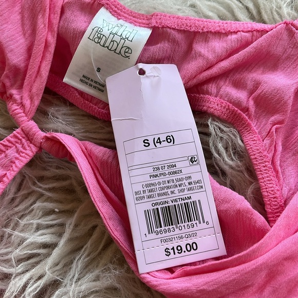 NWT Wild Fable pink cut out cover up tank mini dress size S - Picture 7 of 7